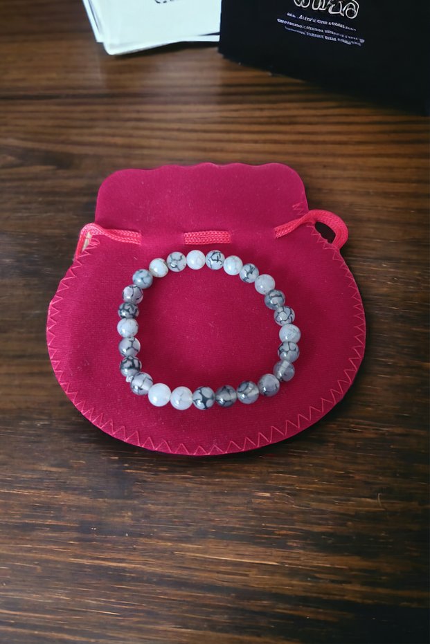 White Transparent Agate Stone Bracelet Natural Stones Original Real Agate Stone Bracelet
