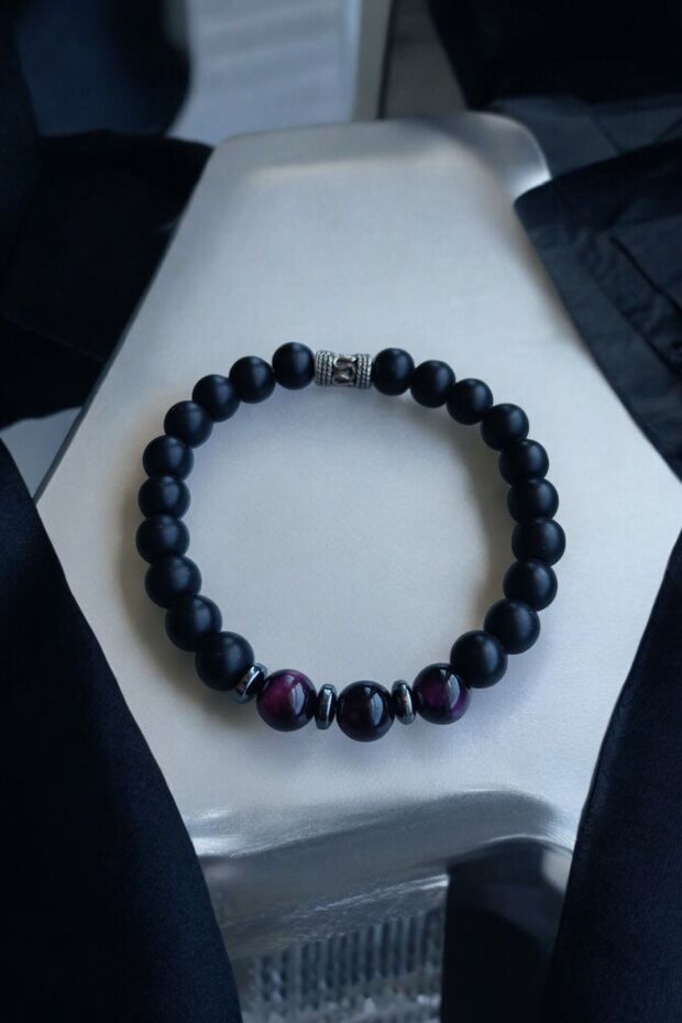 Colorful Tiger's Eye Bracelet - Onyx Bracelet - Hematite Bracelet - Men's Bracelet