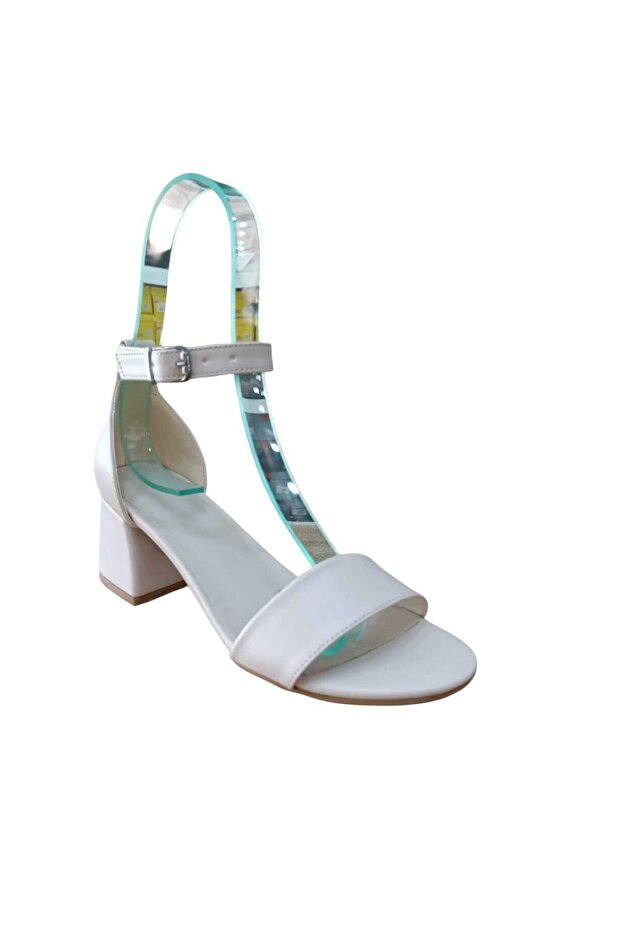 953 Women's Single Strap Short Thick Heel Ankle Open Shoes