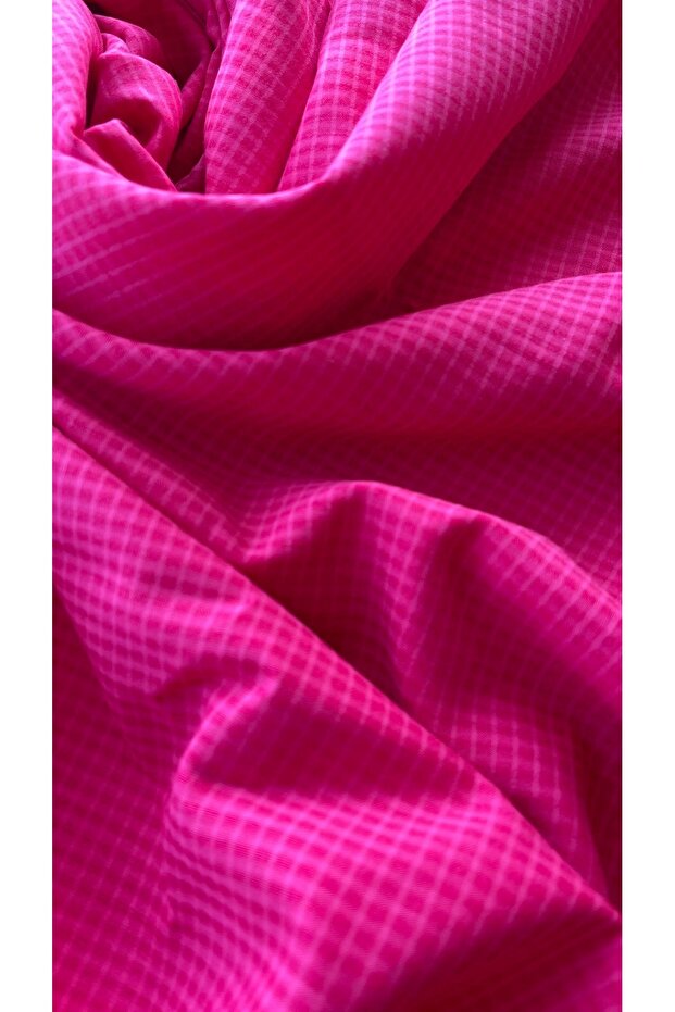 Cotton Viscose Gingham Voile Fabric