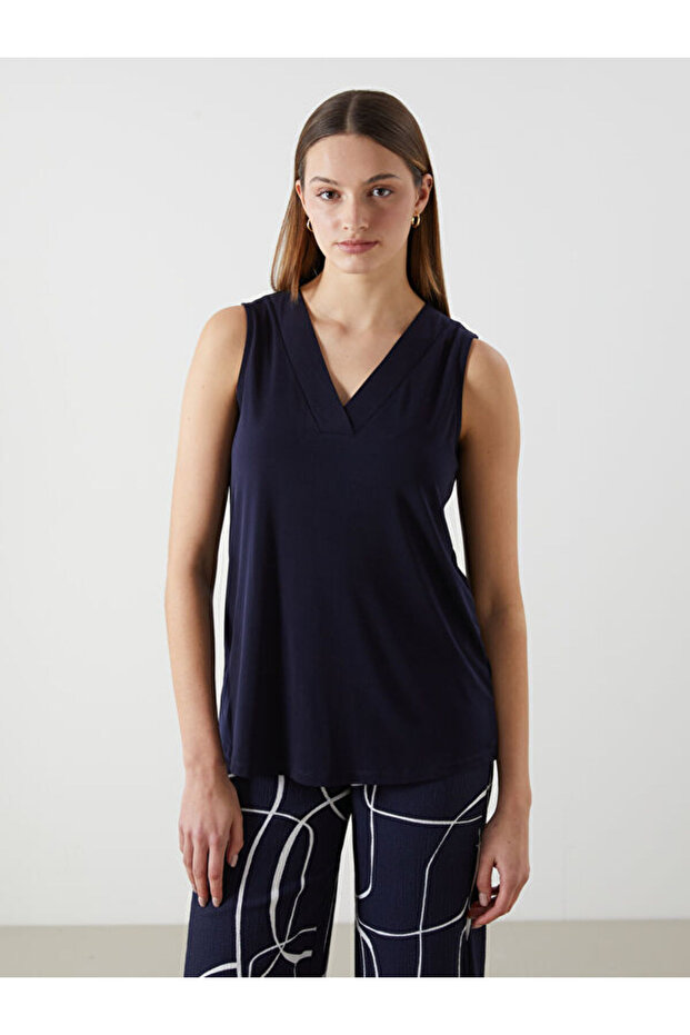 V-Neck Women's Blouse