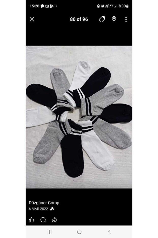Unisex çorap