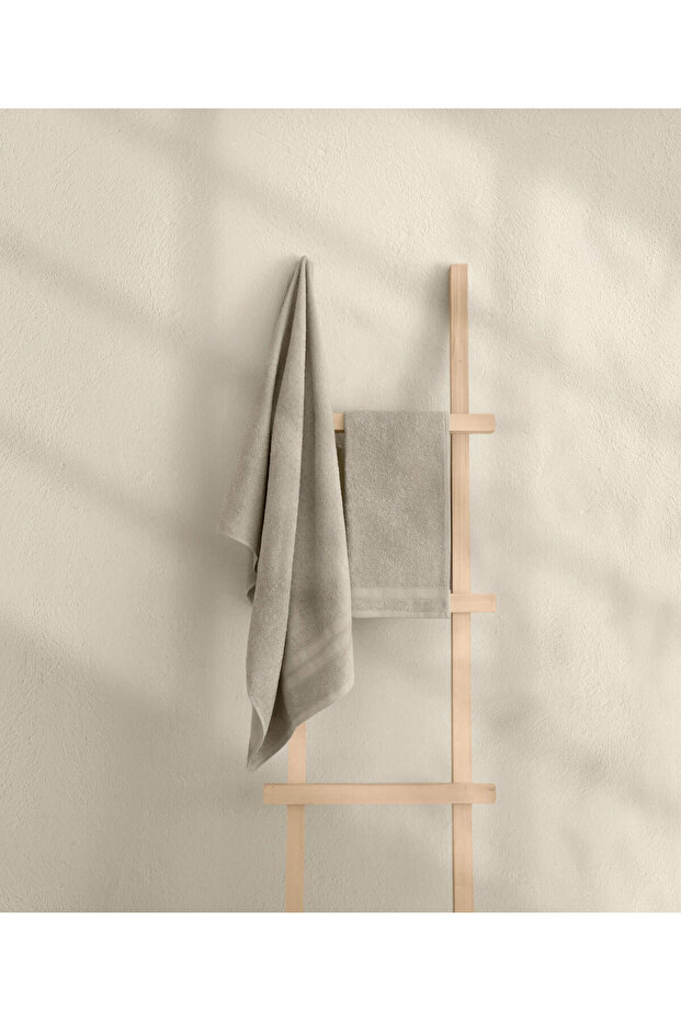 Likya 100% Cotton Bordered Mink 2-Piece Dowry Towel Set 1005A 90X150