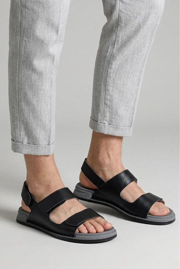 Ps-5355 Men's Orthopedic Genuine Leather Sandals