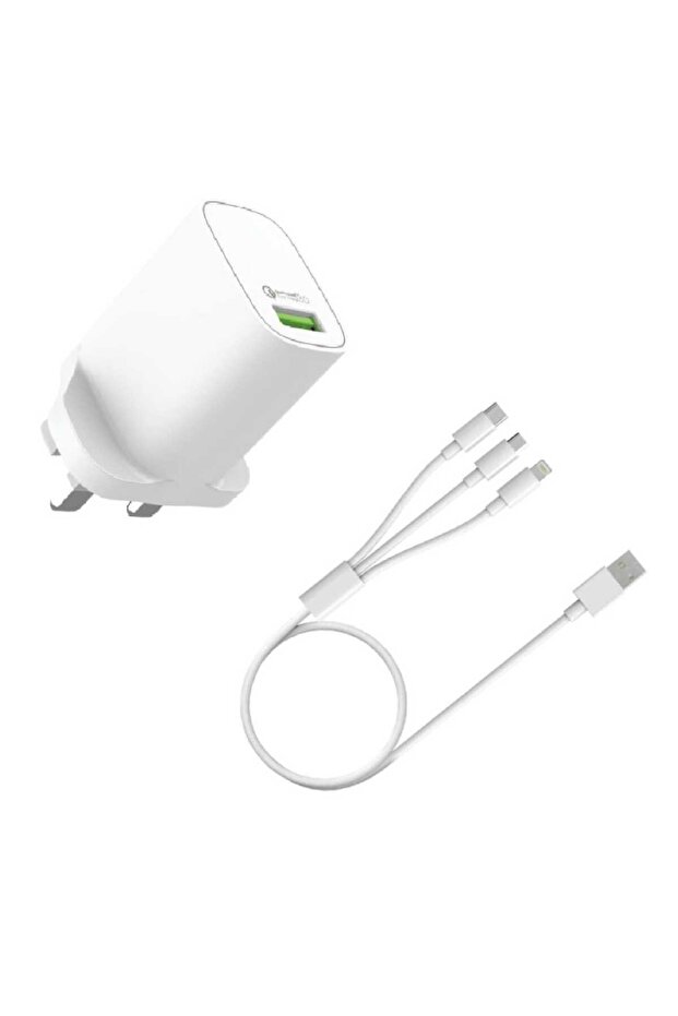 Travel Charger With 3IN1 Cable AD327