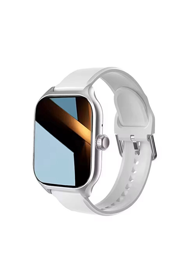 Silver Smart Watch 2026 New 2.01 Inch Full Touch Screen Heart Rate Tracker Bluetooth Call Sport Smar