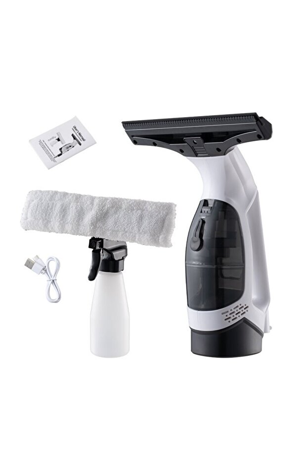 1 SET Rechargeable Cordless Window Vacuum Cleaner with Squeegee 150ml Water Tank for Glass Mirror Sh