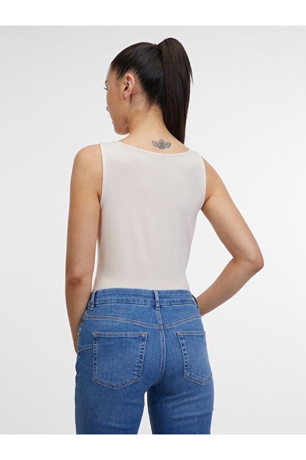Bodysuit de damă bej - 4