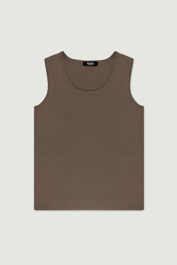 Mink Round Neck Knitwear Women's Undershirt