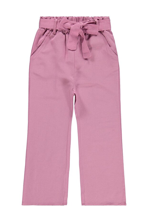 Belted Pants for 10-13 Years Old - Pink