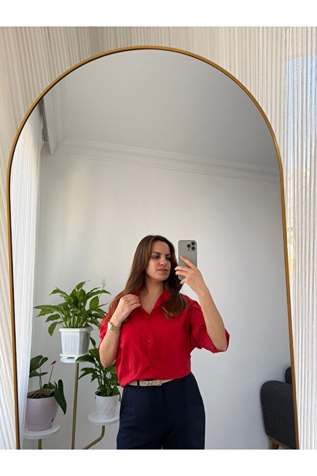oversize keten gömlek