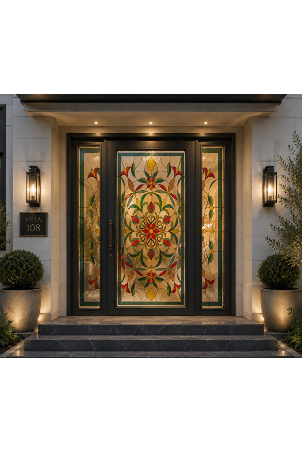 Stained Glass Transparent Patterned Glass Film