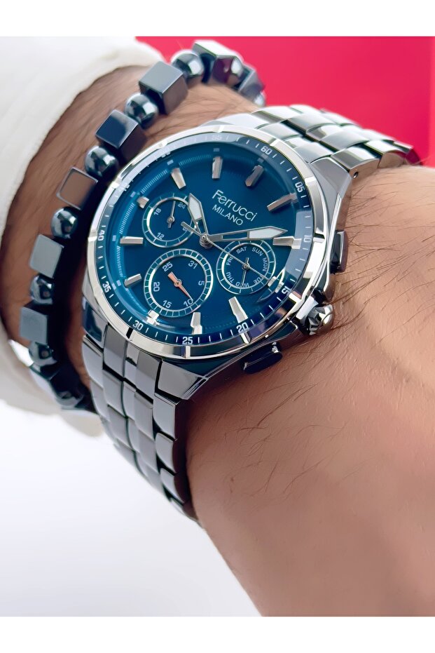 Men's Wristwatch with Steel Cord Function 3 Atm Waterproof with 2 Years Warranty+Bracelet as a Gift