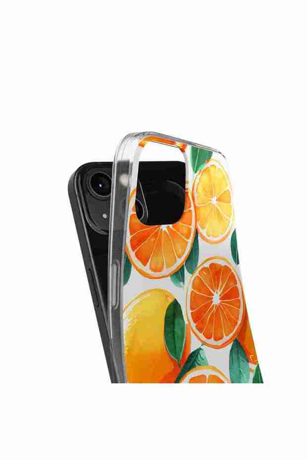 Case compatible with Oppo Reno7 Lite Silicon Gel Tpu Model Oranges - 2