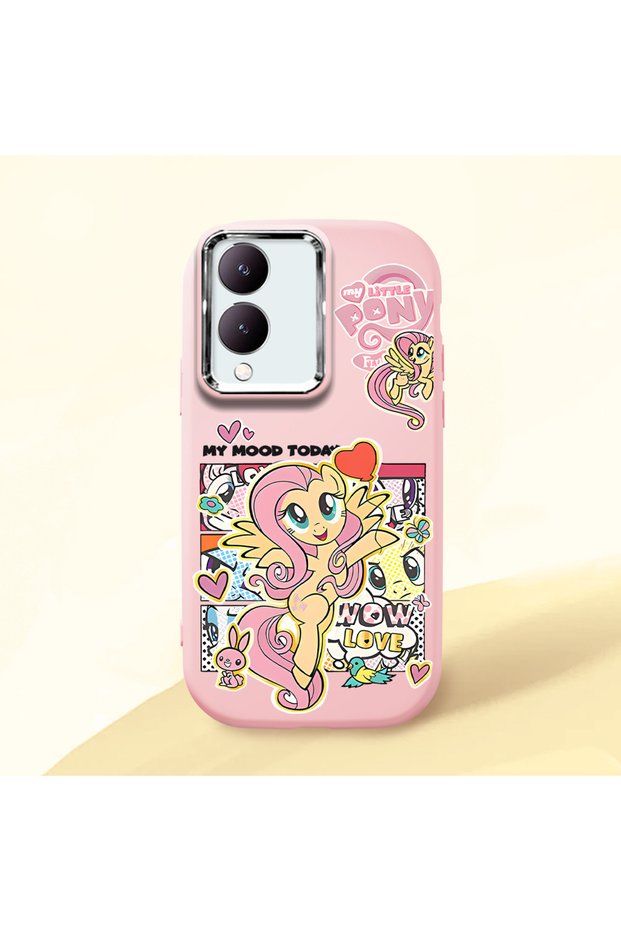 Vivo Y28 4g Compatible Shock-Absorbing Camera Protected Pink Silicone Case