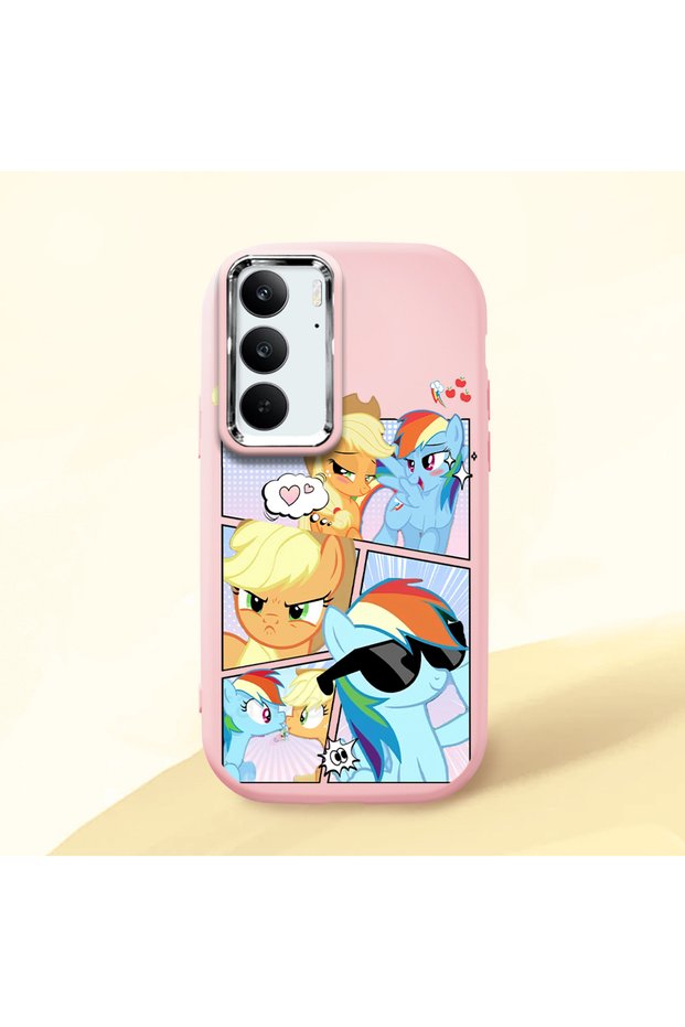 Realme C75 4g Compatible Shock-Absorbing Camera Protected Pink Silicone Case