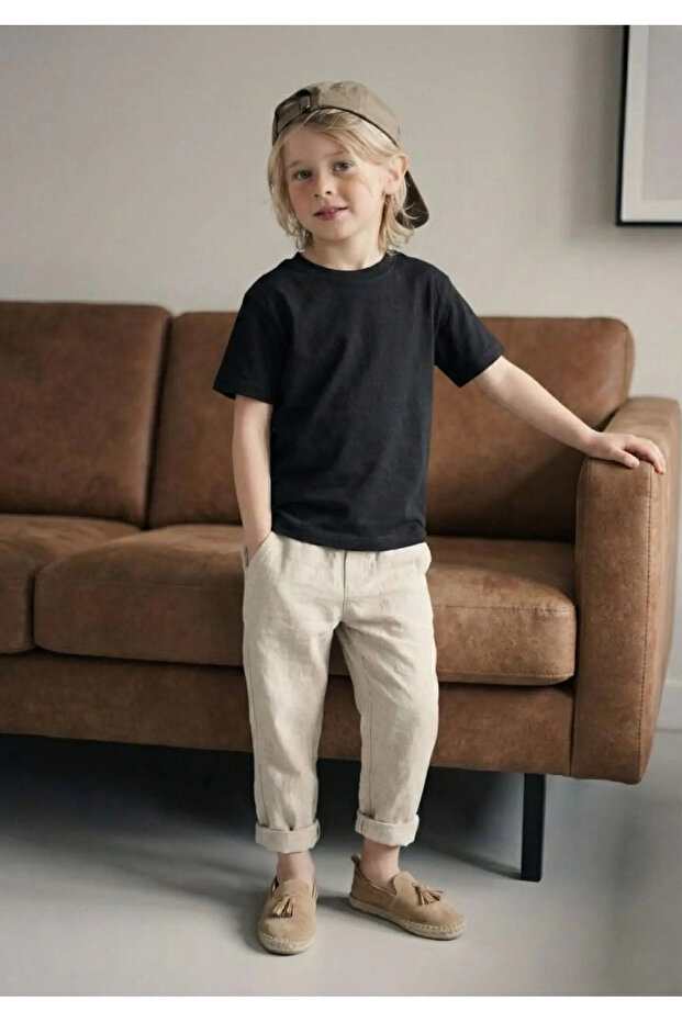 Çocuk Pamuklu Basic T-shirt