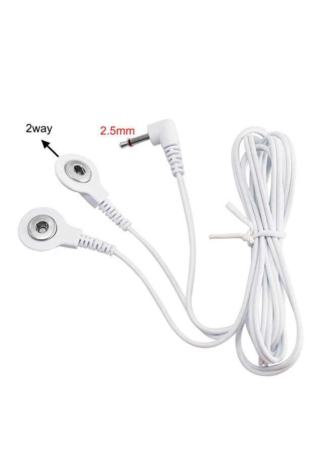 قطعة واحدة 2.5 مم 2 طريقة 2 طريقة + 4 طرق سلك قطب كهربائي كابل زر لتحفيز العضلات EMS وسادات القطب الكهربائي TEN