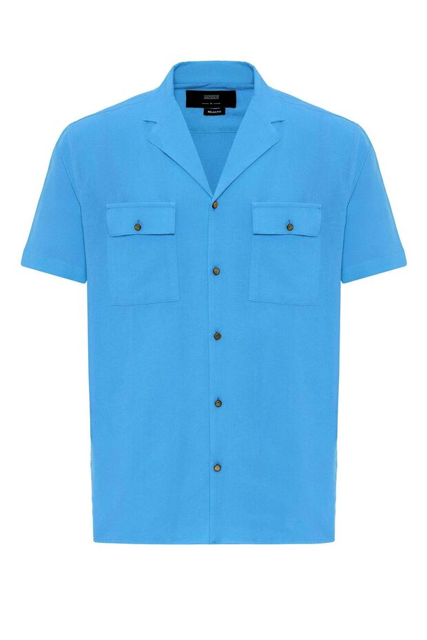 Double Pocket Men's Short Sleeve Shirt