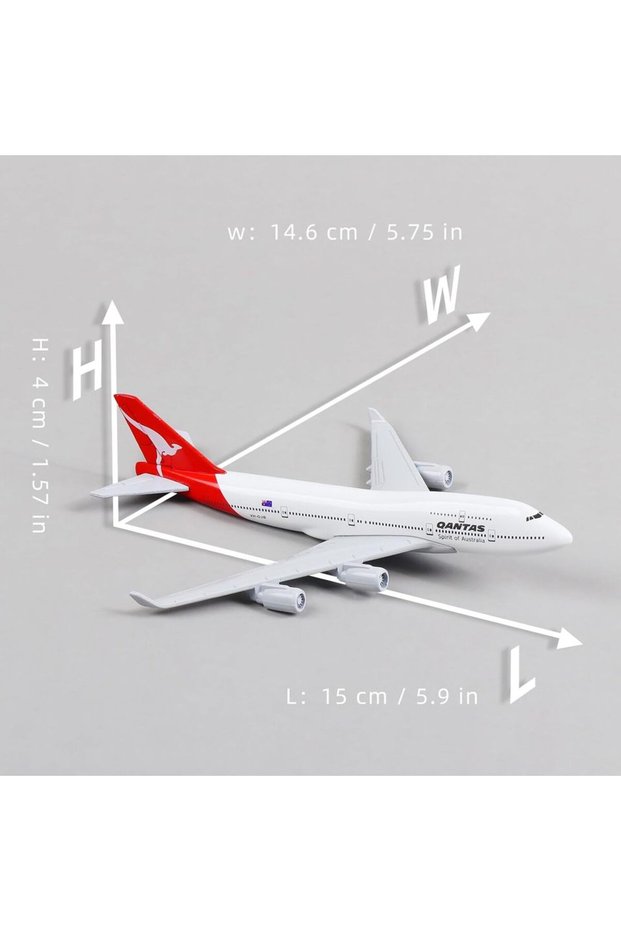 16cm QANTAS b747 Qantas Air die-cast metal 1:400 747 aircraft model with stand for tabletop display