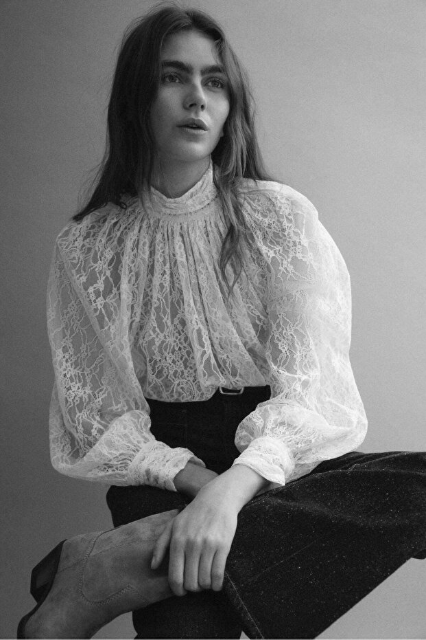 Oversized lace blouse