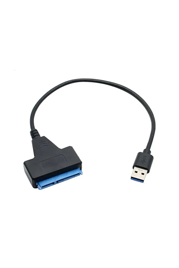 كابل USB 3.0 إلى SATA أسود بطول 0.25 متر يدعم محرك الأقراص الصلبة الخارجي SSD مقاس 2.5 بوصة كابل محول للكمبيوتر