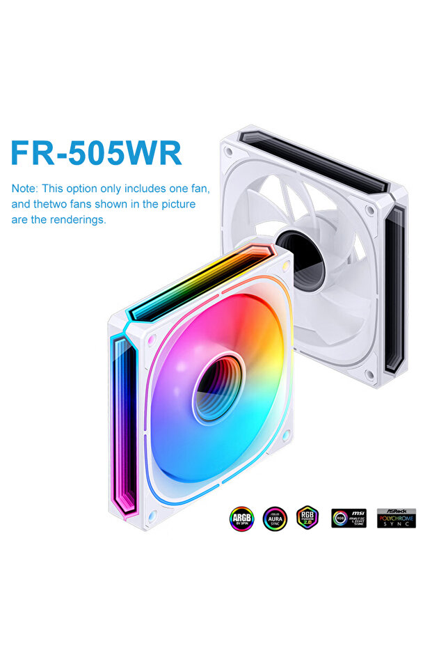 A-RGB Other FR-505WR Jonsbo FR-505 CPU Cooling Fan 120mm 5V 3PIN ARGB Computer Case Fan Mute Motherb