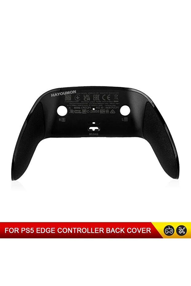 غطاء خلفي أسود بديل لجهاز تحكم Dualsenses Edge PS5، غطاء خلفي متوافق مع PS