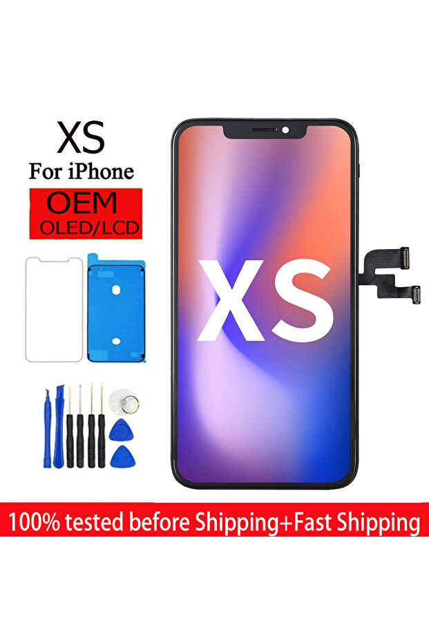 شاشة OLED XS لهاتف iPhone XS، شاشة LCD تعمل باللمس، مجموعة محول رقمي بديلة، شاشة LCD XS D