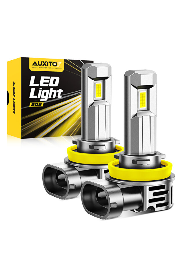 9012(HIR2) 6500K white AUXITO 2Pcs 30000LM H11 H8 LED Headlight Bulbs 6500K White Turbo 9005 HB3 LED