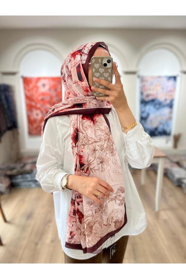 Florenza Pattern Soft Shawl - Borda - 5