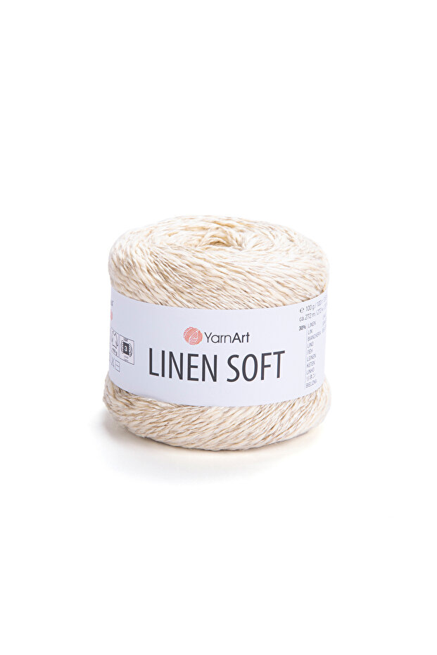Soft Linen 30% Linen 36% Viscose 34% Cotton – 100 g 272 m Knitting Yarn-7302-1 Piece