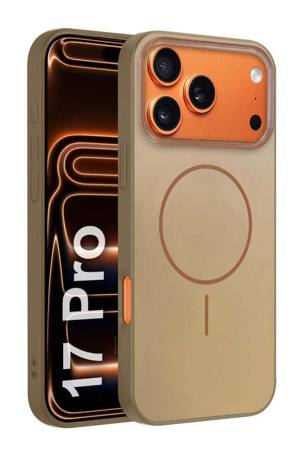 Slim Fit TPU Case for iPhone 17 Pro - Full Edge Protection Glossy Hard TPU Case Cover - Ultra Thin and Anti-Fingerprint - Desert Titanium-1