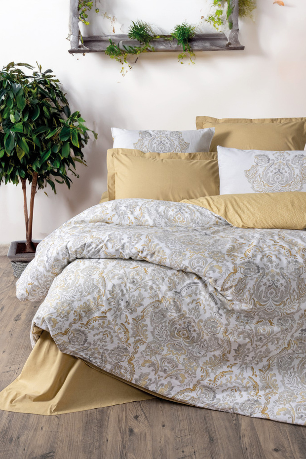Bohemian Single Duvet Cover Set Najva Mustard