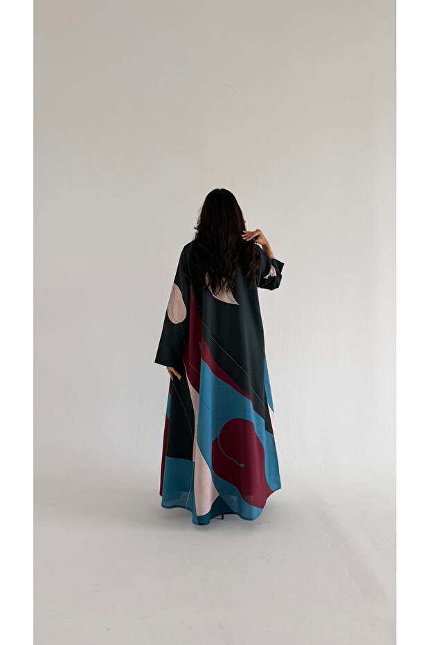 mwt1131 عباية طباعة printed abaya - 4
