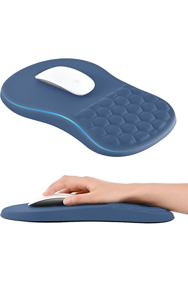 Mouse Pad Wrist Support with Massage Design, Ergonomic Mouse Mat, Wrist Rest Pain Relief