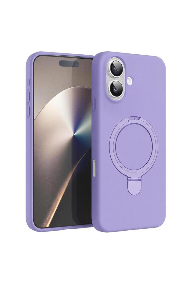 Apple iPhone 16 Compatible Case Aura Stand Magsafe Lilac