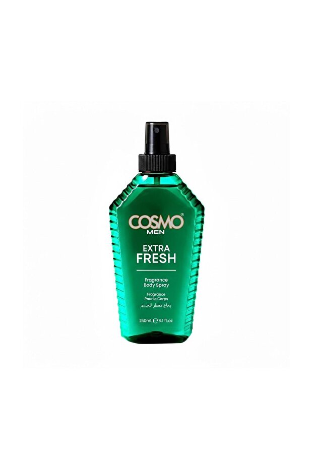 Cosmo Men Care Extra Fresh Fragrance Body Spray For Men 240ml | 24h Long Lasting Deodorant