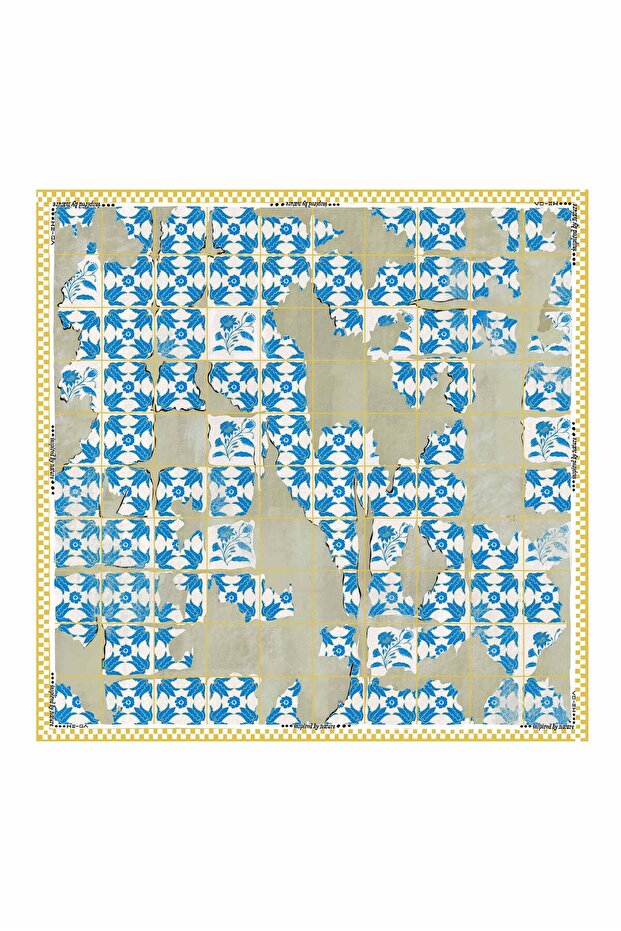 Flor Fragmenta Eșarfă Albastră - 3