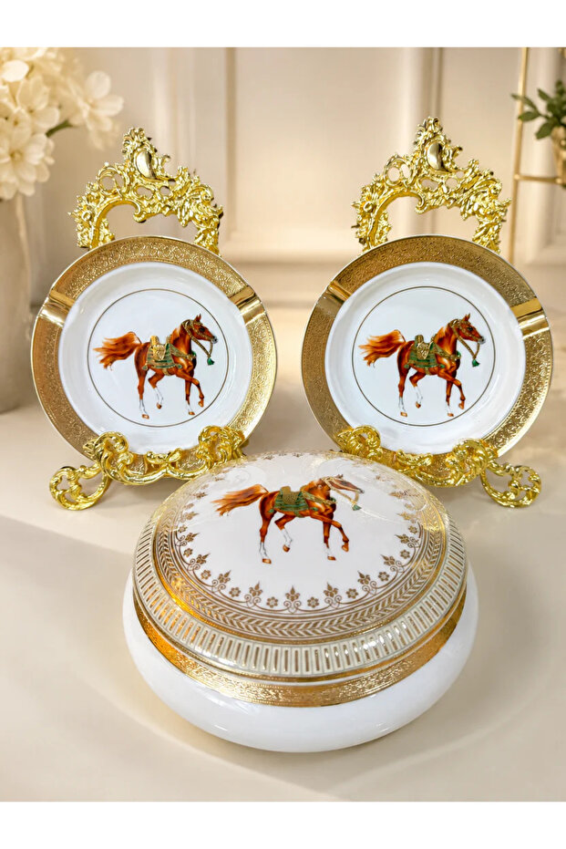 Stallion Limoges Serving Set (Box & 2 Plates)