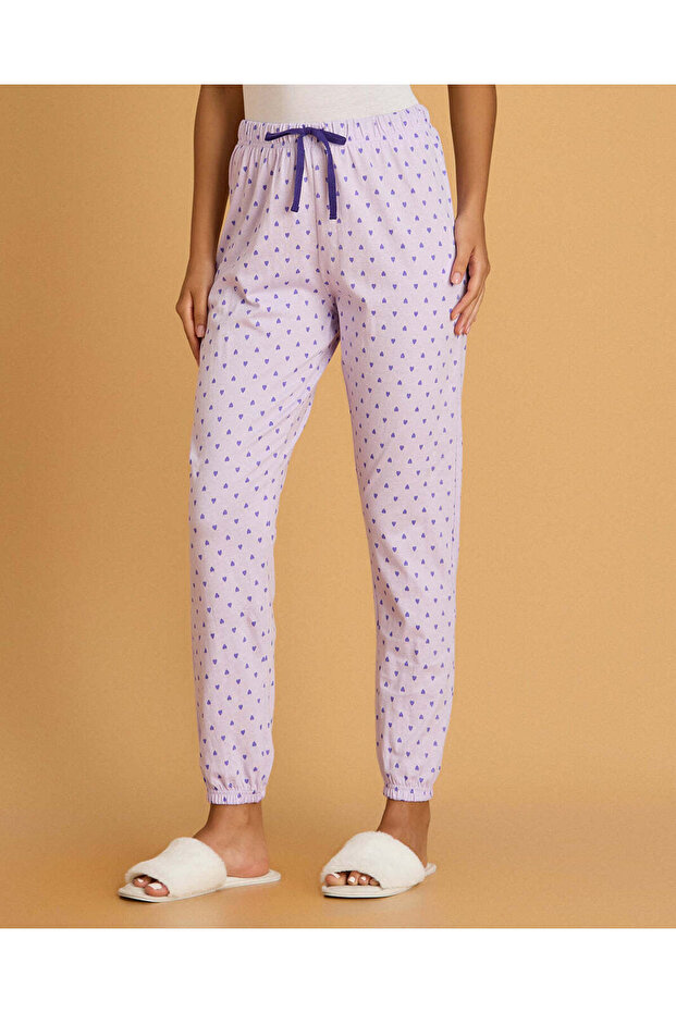 Women Lilac Printed Pyjama Bottoms