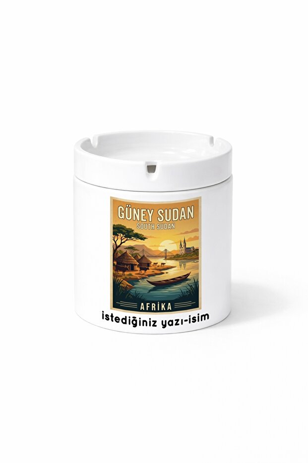 South Sudan - South Sudan City Double-Sided Printed Ashtray Ashtray Gift