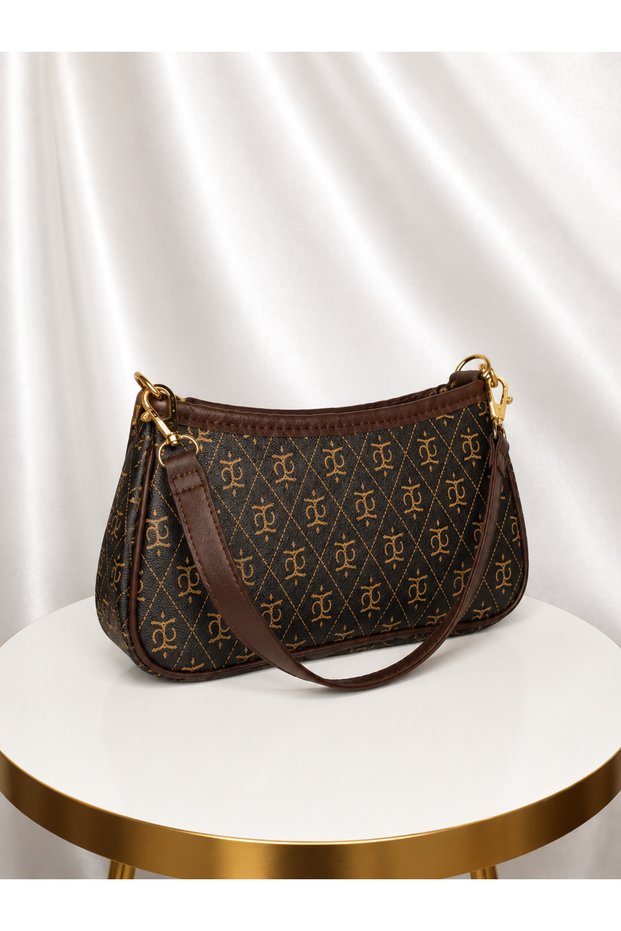 Brown Monogram Baguette Crossbody Women's Bag