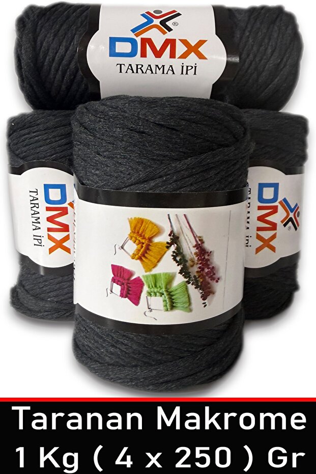 4 mm Luxury Taranan Macrame Cord - Single Strand - 2108 Anthracite