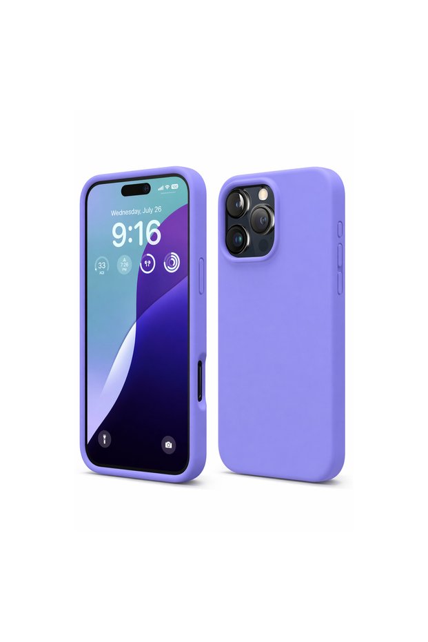 iPhone 16 Pro Max Compatible Case Nano Velvet Silicone - Lilac