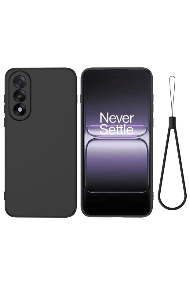 Solid Color Θήκη Σιλικόνης Black (OnePlus Nord 5 5G)