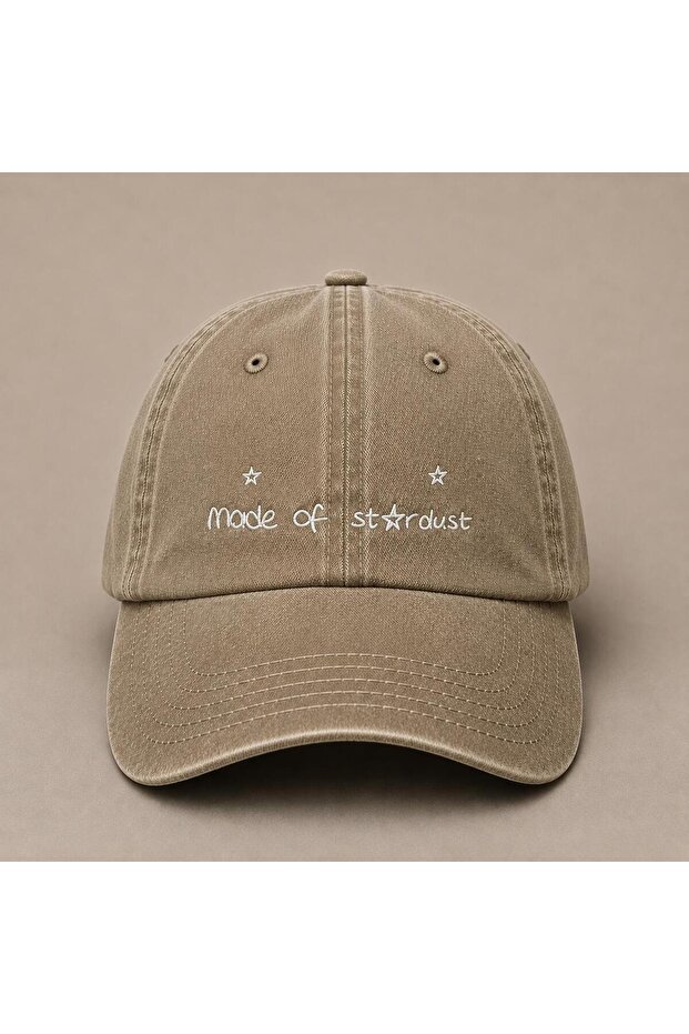 "Made of Stardust" Aesthetic Embroidered Vintage Washed Baseball Cap