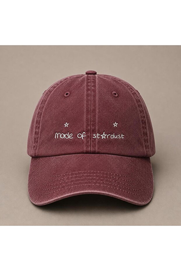 "Made of Stardust" Aesthetic Embroidered Vintage Washed Baseball Cap