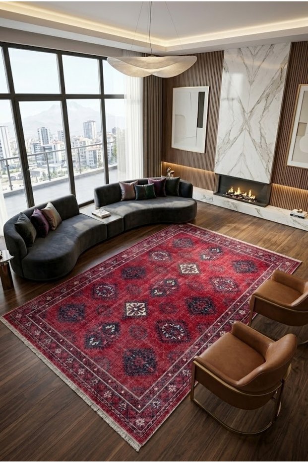 Decorative Carpet Non-Slip Base Stain-Resistant Washable Rug Custom Size Living Room Carpet 3040