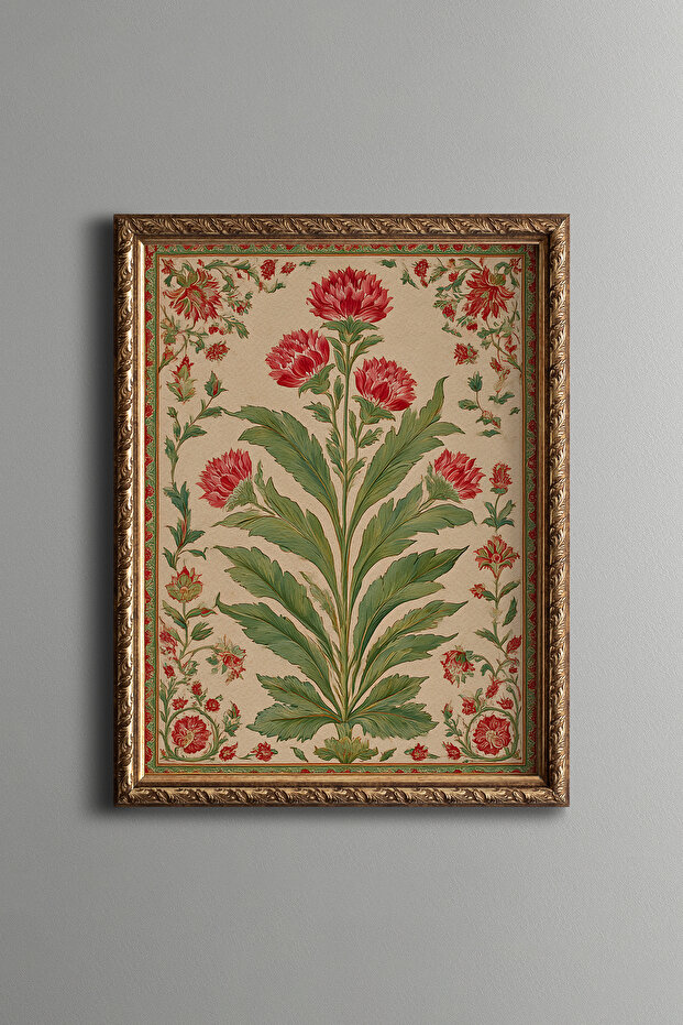 زخرفة القرنفل التقليدية - إطار بنمط عتيق - موديل رفيع